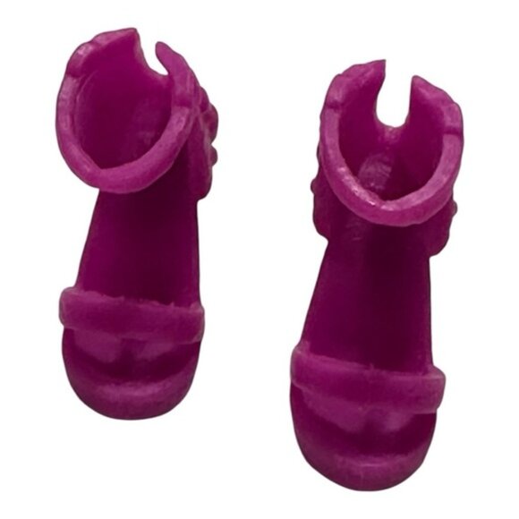 Barbie Shoes High Heels Block Hot Pink Open Toe Strap Fashionistas Genuine Part - Picture 5 of 6